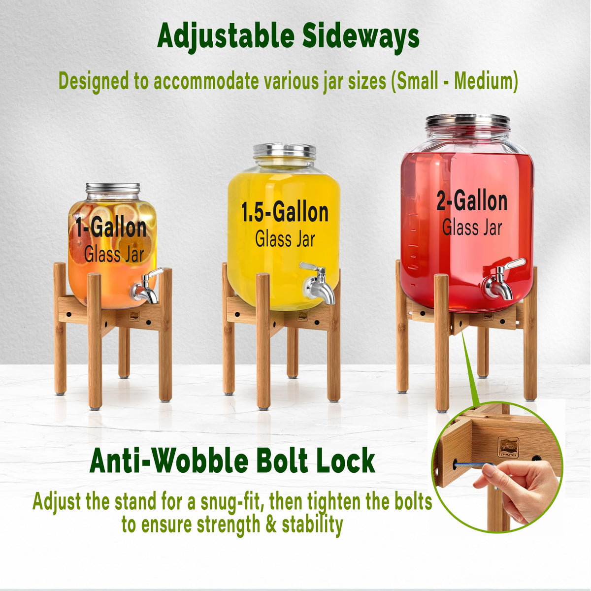 Foldable bamboo stand designed for easy transport and compact storage.