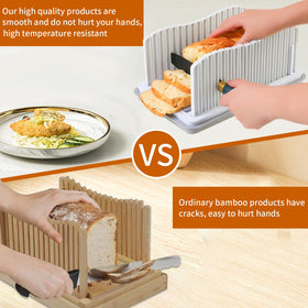 ZQZXD bread slicer detachable length guide for custom thickness and storage