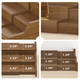 Zri Bamboo spice rack set horizontally for cabinet placement and accessibility.