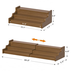Zri Bamboo spice rack helps organize spices, vitamins, and essential oils.
