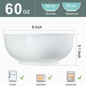 Zscera 8-inch ramen bowl ideal for noodles and soups.