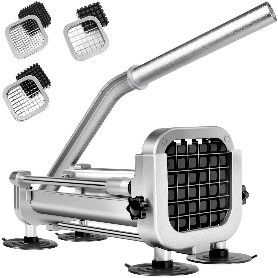ZSCOOKLY French Fry Cutter with sharp blades for precise potato cuts.