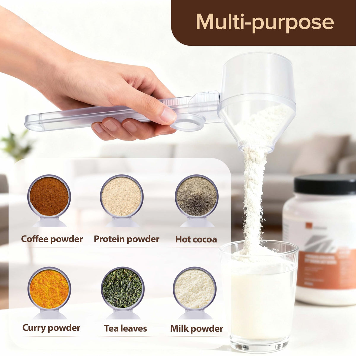 Zsdoue dishwasher-safe scoop for easy cleaning.