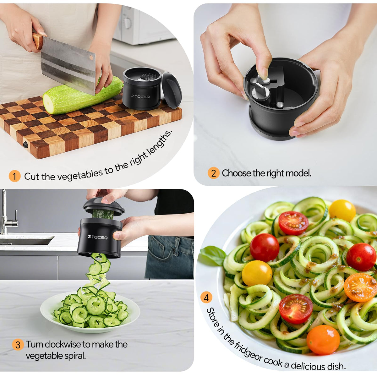 ZTQCSQ compact kitchen spiralizer design saves counter space