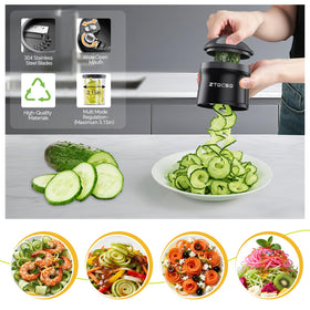 ZTQCSQ vegetable spiralizer container lid keeps noodles fresh and mess-free
