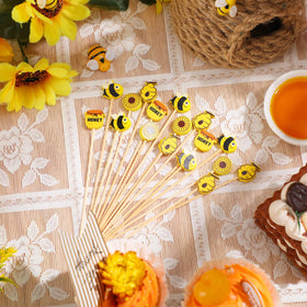 Zubebe Summer Bees beehive picks create festive touch for parties and wedding buffets