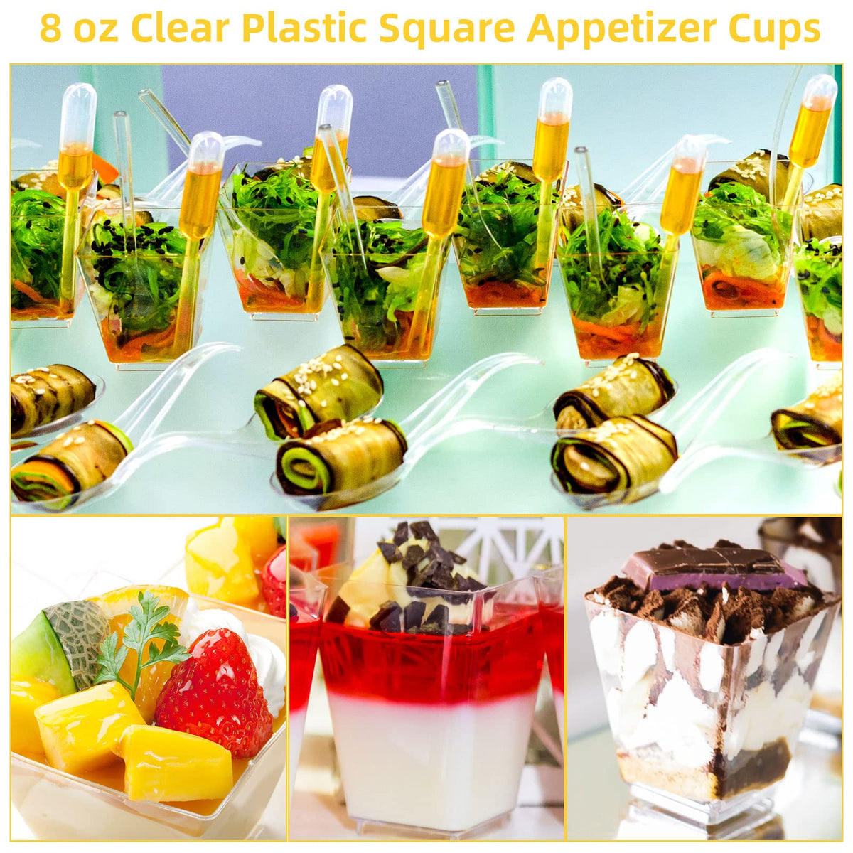 Zubebe wedding catering cups elevate presentation with clear design