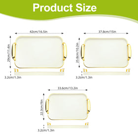 Zufudo cream-gold plastic trays on a table highlight stackable design.