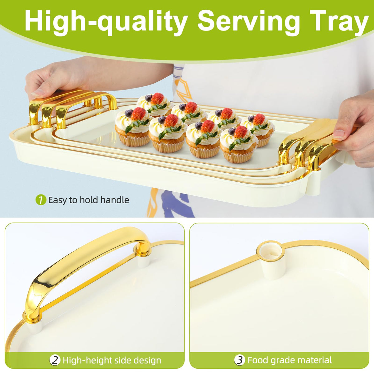 Zufudo stackable trays showing nesting feature for compact storage.