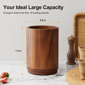 ZUJJAFY Utensil Holder large-capacity keeps spatulas and ladles neatly in reach