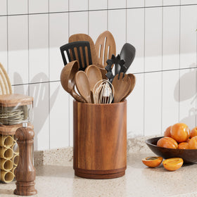 ZUJJAFY Utensil Holder on-countertop keeps essentials within arm's reach