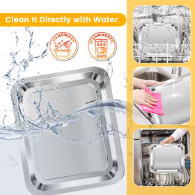 Dishwasher-safe ZuKaYeHome grill pan for easy cleanup after crispy meals.