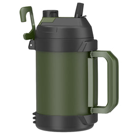 Zukro 1-gallon green water jug exterior in stainless steel finish