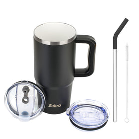 Zukro 24 oz ceramic interior tumbler preserves flavor for coffee and tea