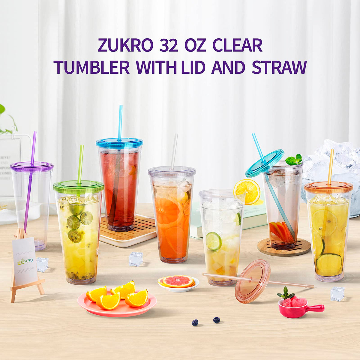 Zukro car-cupholder friendly tumbler fits most vehicles.