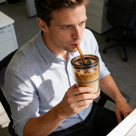 Zukro dishwasher-safe glass coffee cup for effortless cleaning
