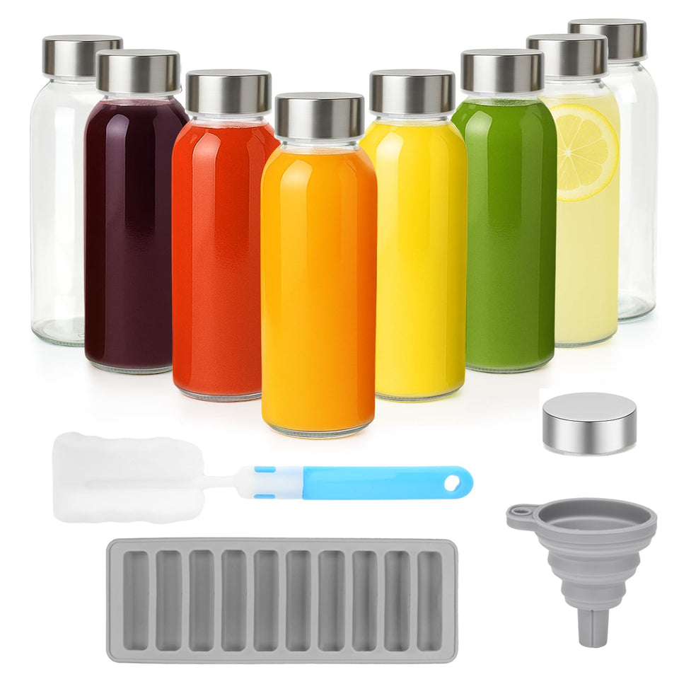 Zukro glass bottle with airtight lid keeps juice fresh on the go