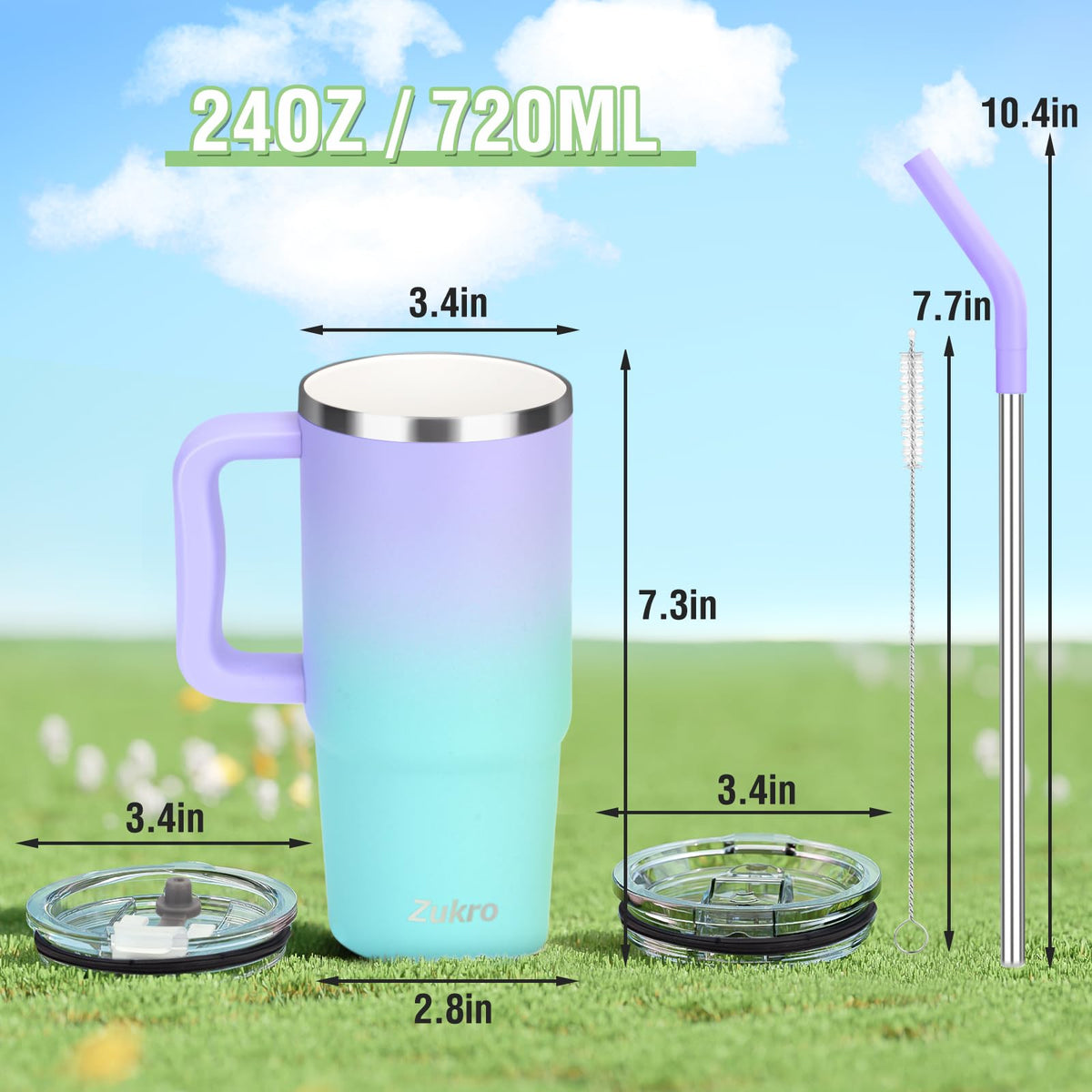 Zukro insulated tumbler ideal for home, office, and travel