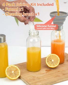 Zukro multi-use glass bottle for juice milk or ginger shots