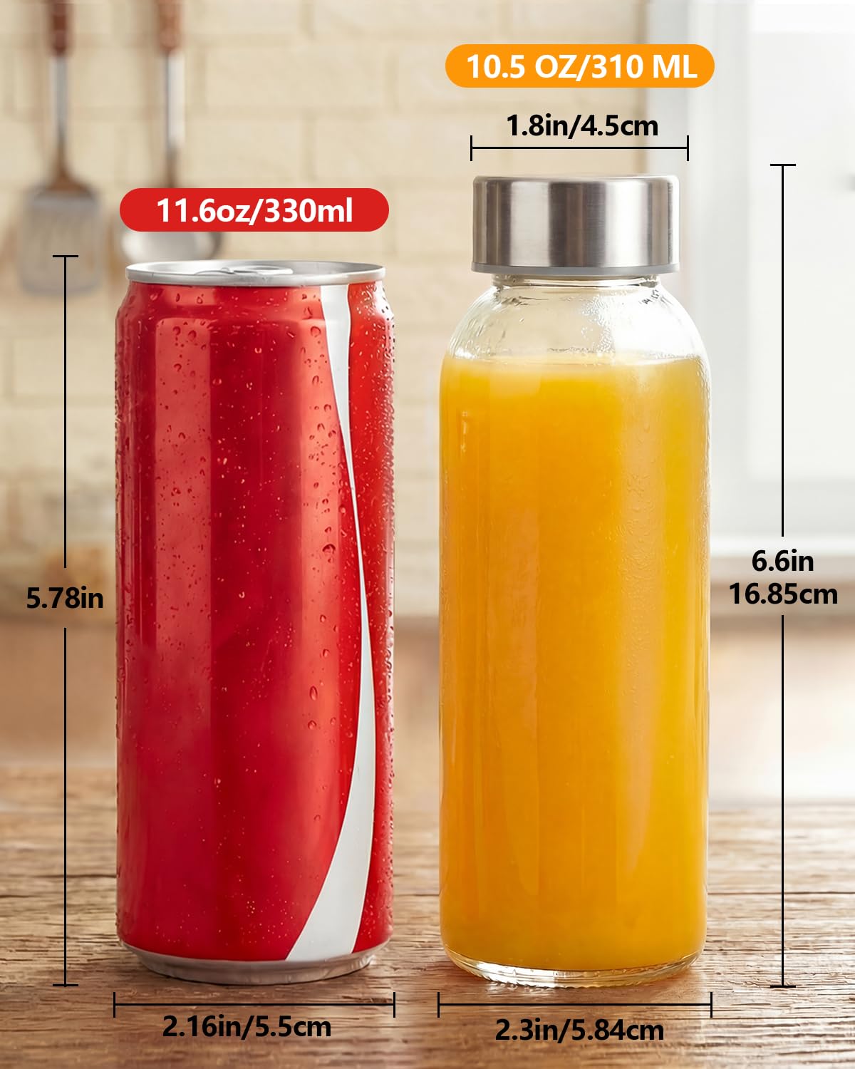 Zukro leak-proof glass bottle with airtight lid prevents spills
