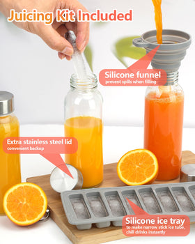 Zukro portable glass bottle fits bags for travel