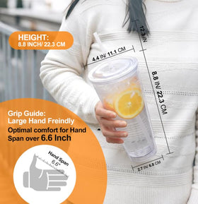 Zukro lid and straw with splash resistance keep spills to a minimum during commute.