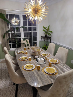 Zulaniu wedding table placemats in gold accent for a luxe reception