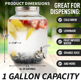 Zulay Cold Brew 1-Gallon Pitcher lid keeps brew fresh and protected.