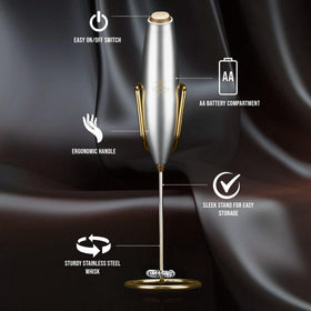 Zulay Executive Series high-speed motor delivers rapid, creamy foam.