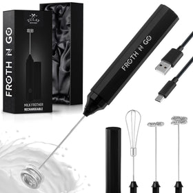 Zulay Froth N Go milk frother foam creation for cafe-quality lattes at home