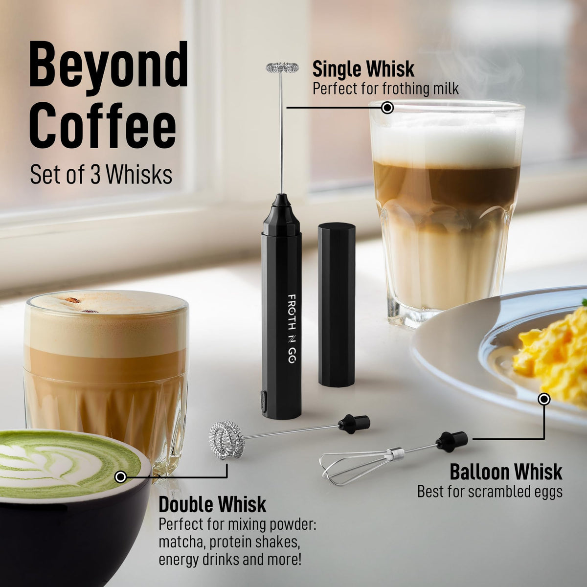 Zulay Froth N Go portable design fits in bags and drawers