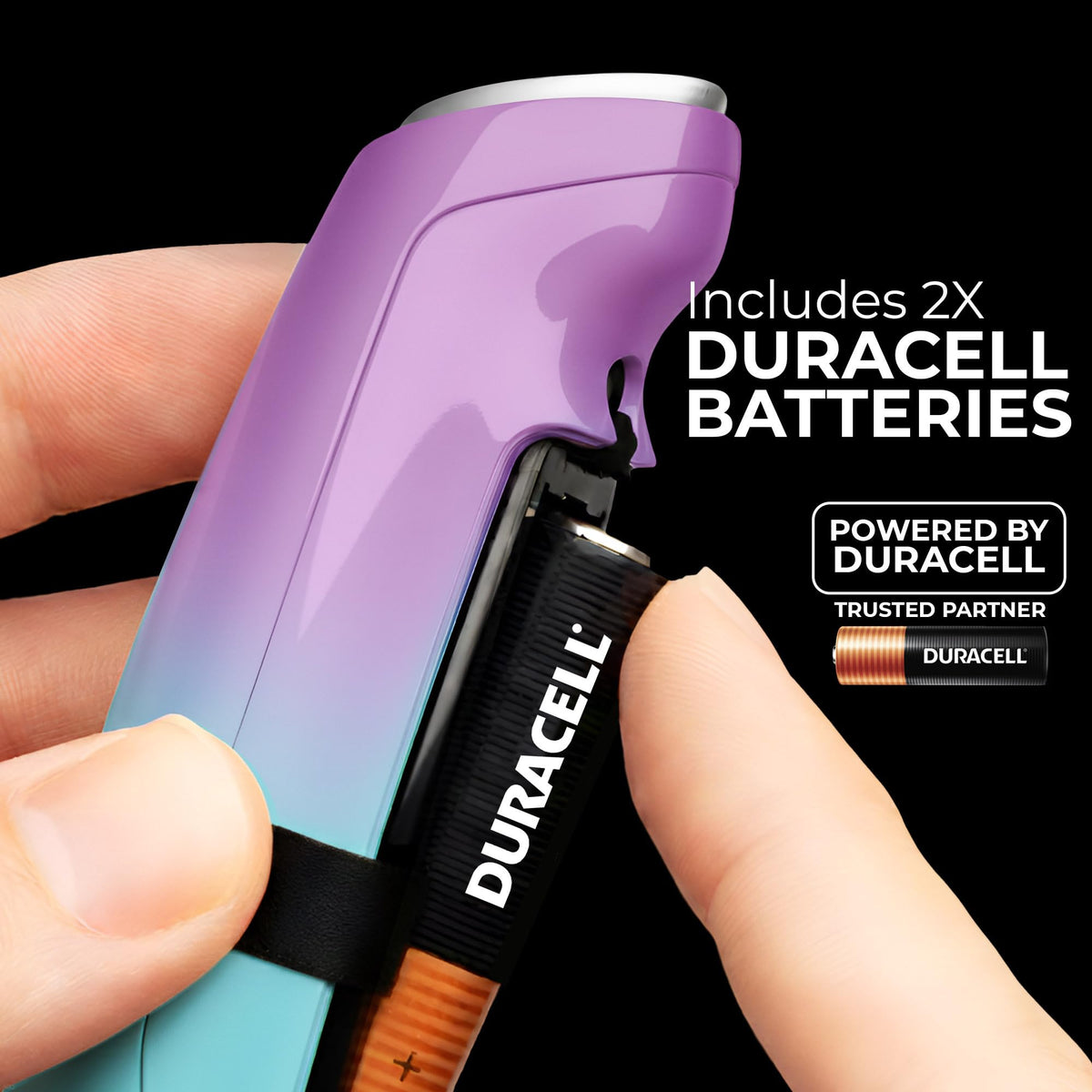 Zulay Kitchen 4 AA batteries included for cordless foam on the go.