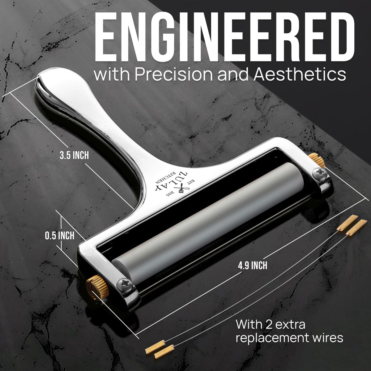 Zulay Kitchen adjustable thickness control shown for custom slicing.