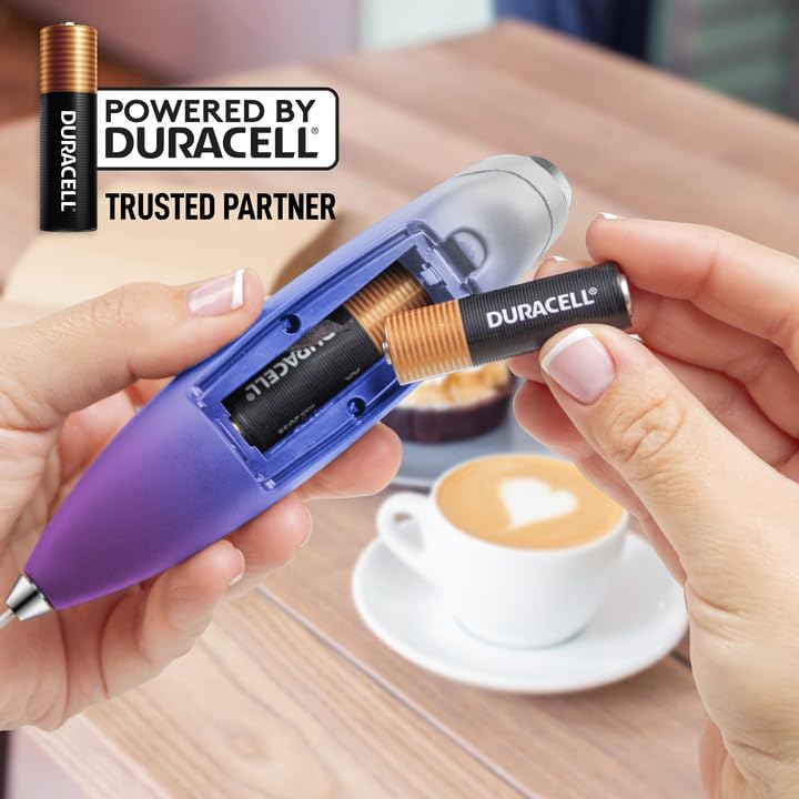 Zulay Kitchen four AA batteries enable cordless frothing anywhere