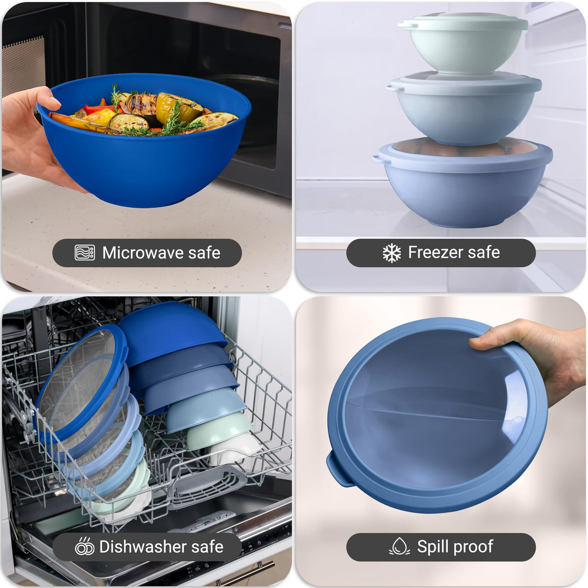 Zulay Kitchen blue ombre bowls add style to prep and serving.