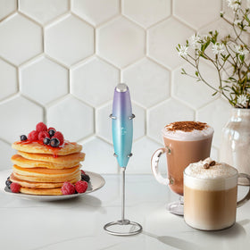 Zulay Kitchen Borealis whisk handles matcha smoothies with smooth blending.