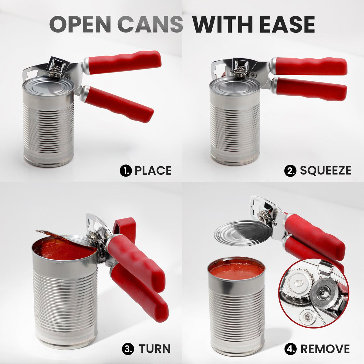 Bottle opening action with Zulay Kitchen opener enables quick beverage access.