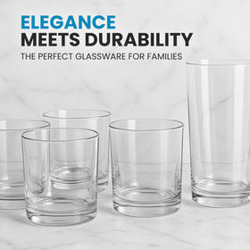 Zulay Kitchen BPA-free and lead-free glasses for safe everyday use.