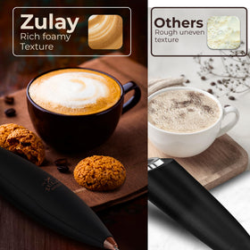 Zulay Kitchen Cappuccino foam creation with velvety microfoam topping