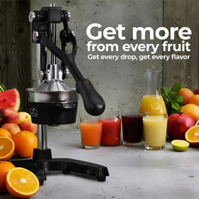 Zulay Kitchen cast iron juicer easy clean — quick rinse and maintenance.