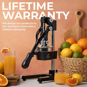 Zulay Kitchen cast iron juicer home-commercial use — versatile for bars and kitchens.
