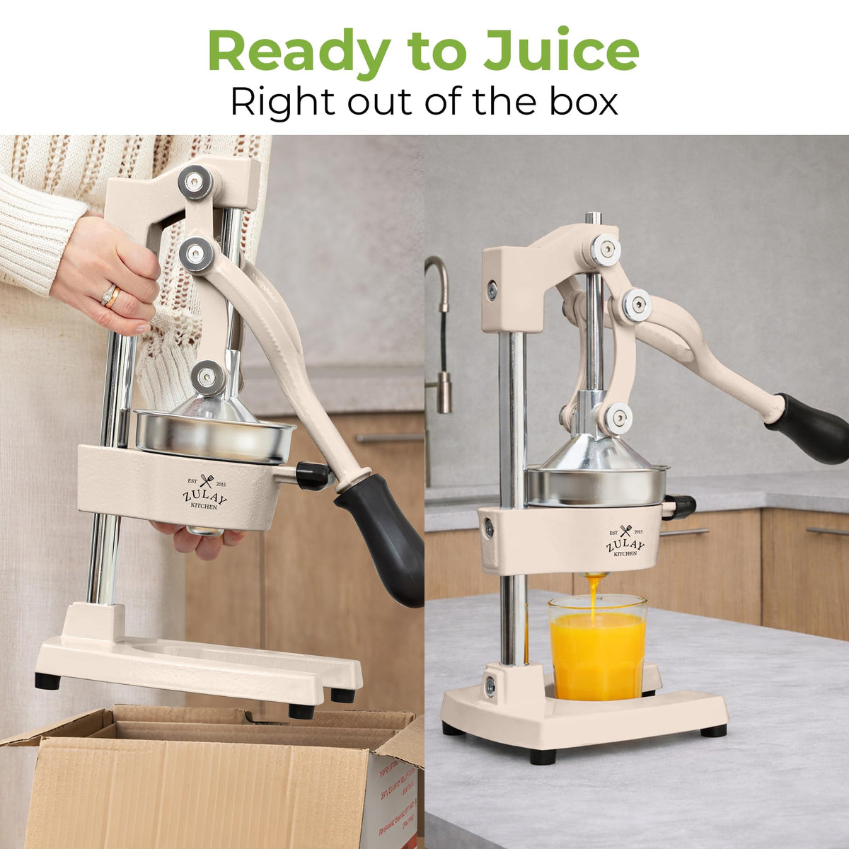 Zulay Kitchen detailed bowl view highlights large 5-inch capacity for lemons to grapefruits
