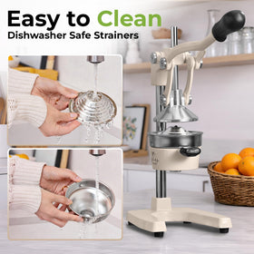 Zulay Kitchen rubber feet keep the squeezer steady on counters during use