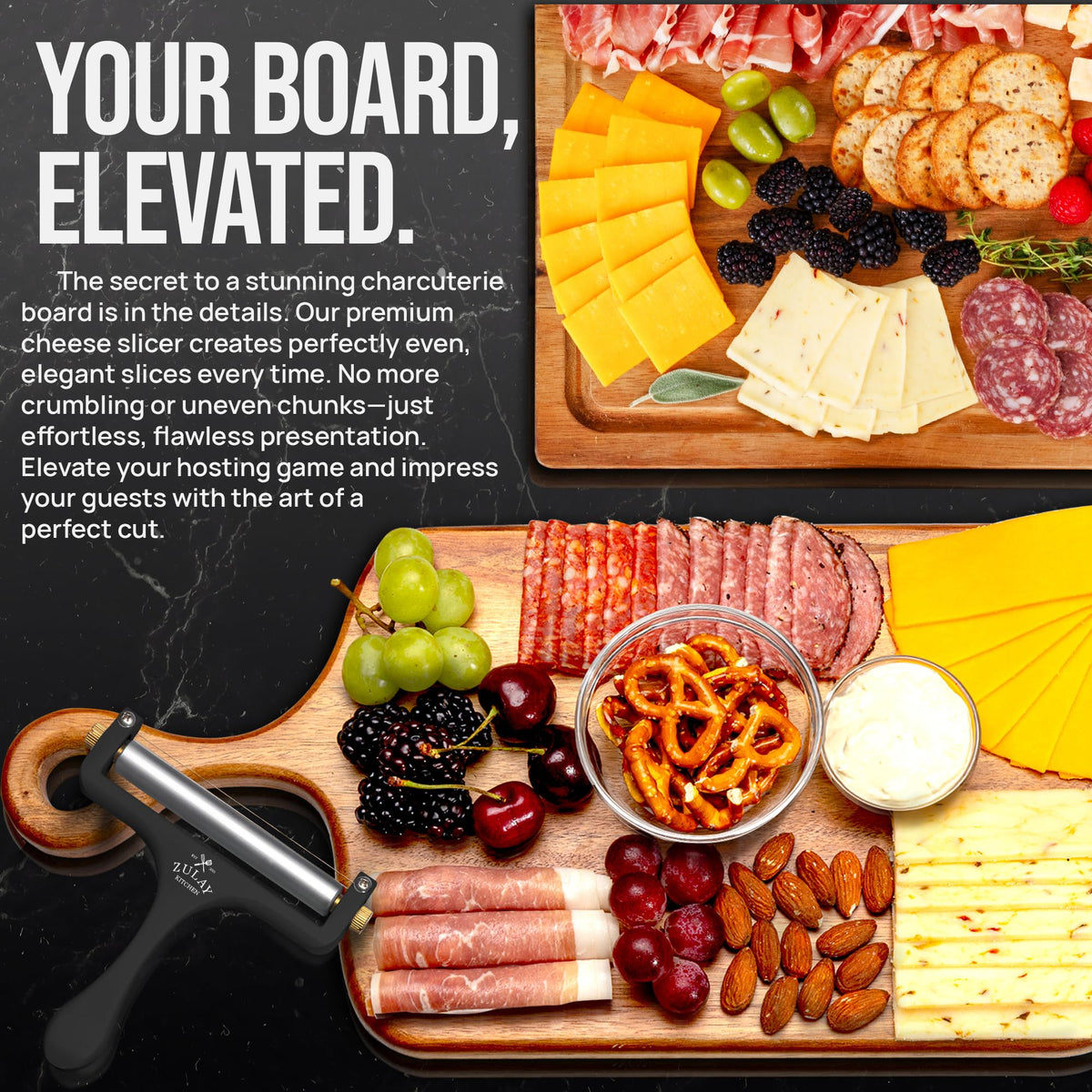 Zulay Kitchen sturdy zinc-aluminum body supports daily cheese prep.