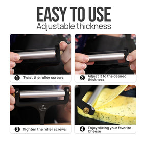 Zulay Kitchen wide roller and grip handle enable smooth, effortless cuts.