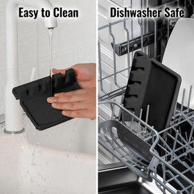 Zulay Kitchen countertop utensil rest with drip pad preventing splatter and mess