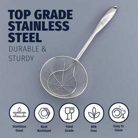Zulay Kitchen dishwasher-safe cleaning and built-in hanging hole for storage.