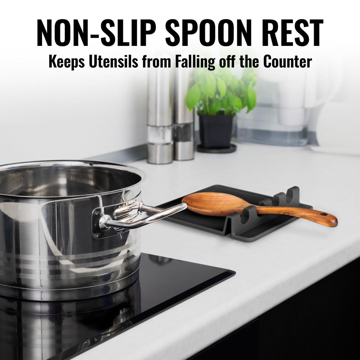Zulay Kitchen utensil rest is dishwasher-safe for easy cleanup