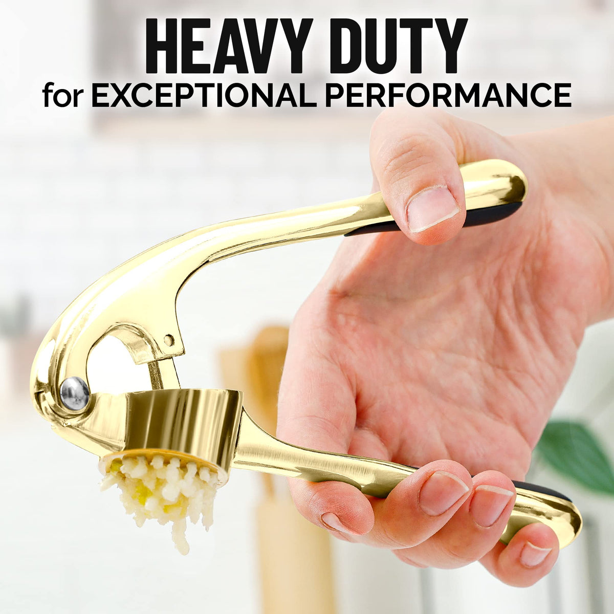 Zulay Kitchen rust-resistant materials ensure long-lasting garlic press performance.