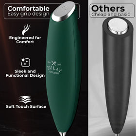 Zulay Kitchen easy-clean stand keeps the frother ready on any counter